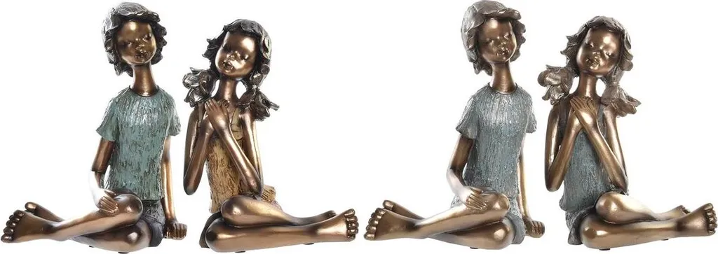 Figurine déco pour animer une étagère vide lot de 2 rouge et or