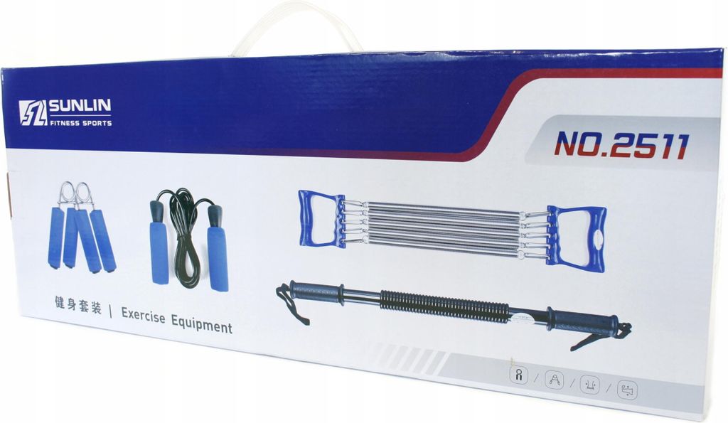 Fitness Set für Zuhause - Handtrainer Expander & Springseil für Ganzkörpertraining