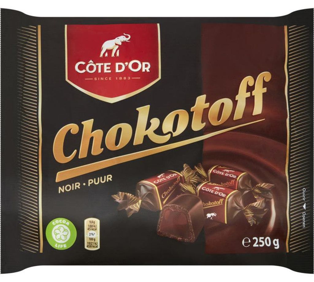Côte d'Or Toffees Chokotoff Puur 250g – Belgische Produktbild 
