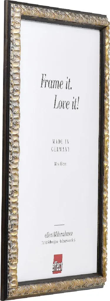 Idee Arredo: Cornice 25x60 Legno Barocco Nero Argento Profilo 86 - 2