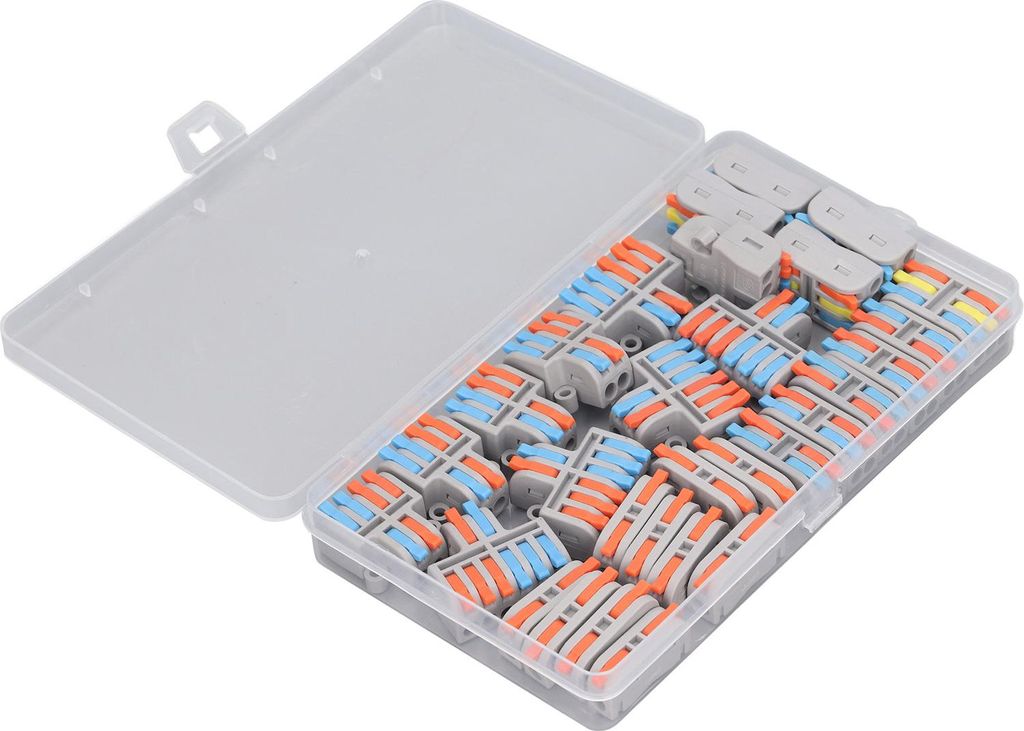 30 Stück Drahtverbinder, Hebelverbinder, Leiterverbinder, 5 Typen für 28–12 AWG