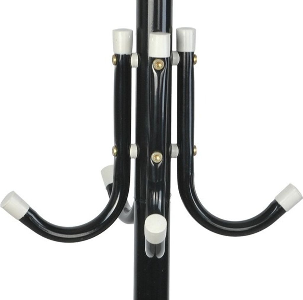 Kleiderbügel, 12 Haken, schwarz und weiß, 175 cm, Isotrade Produktbild 4