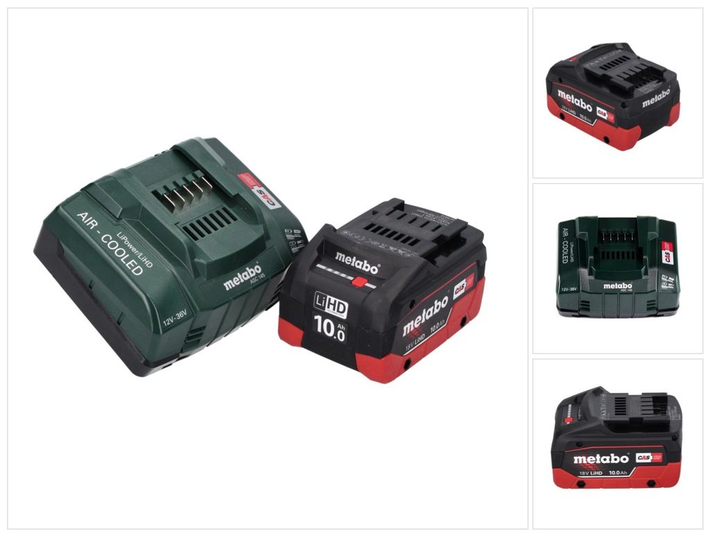 Metabo 18 V Basis Set 1x Akku 10,0 Ah LIHD + ASC 145 Produktbild 