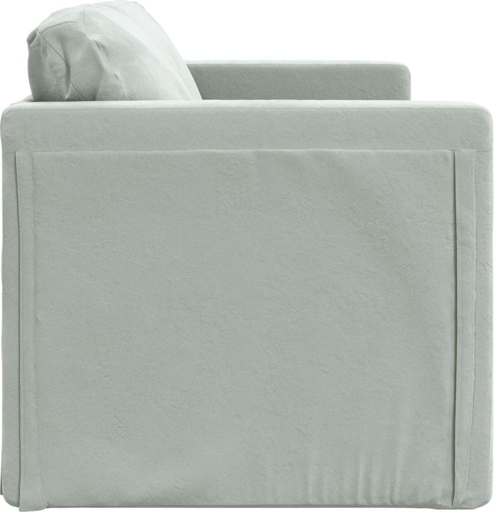 vidaXL Bodensofa mit Schlaffunktion Hellgrau 122x204x55 cm Produktbild 1