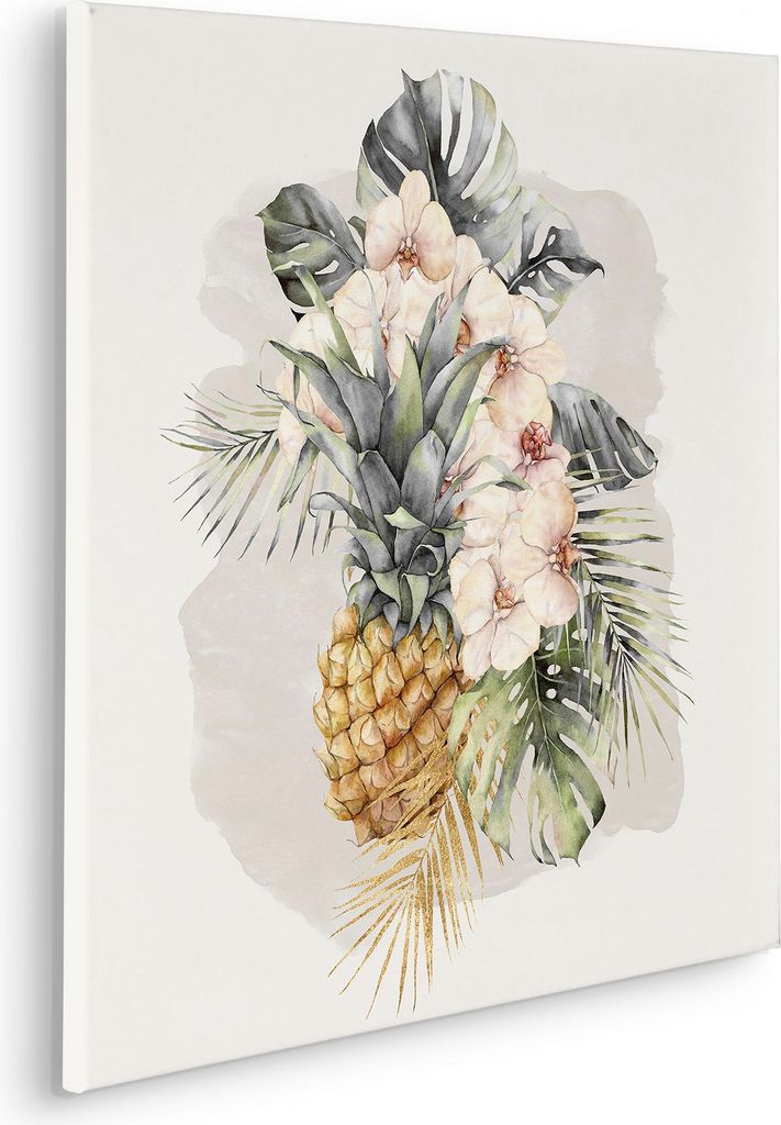 Keilrahmenbild - Ananas Mûr - Größe 60 x 60 cm