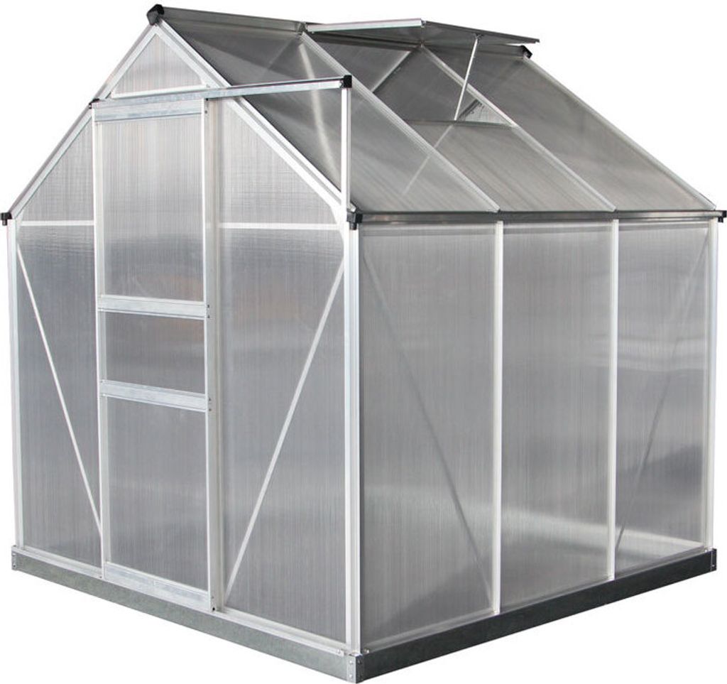 Westmann Aluminium Gewächshaus Flora 66 Silber 192x192x201 cm