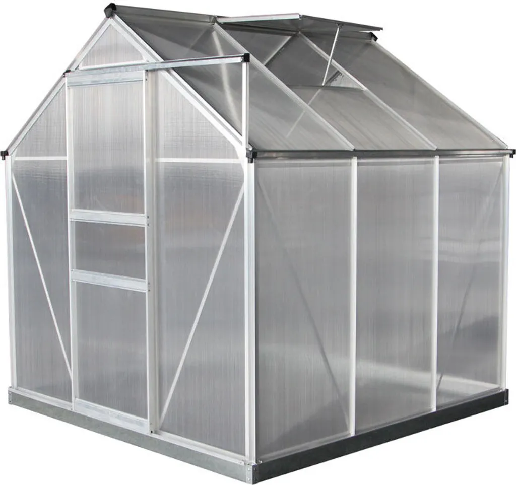 Westmann Serre de jardin Flora 66 en aluminium argent 192x192x201 cm