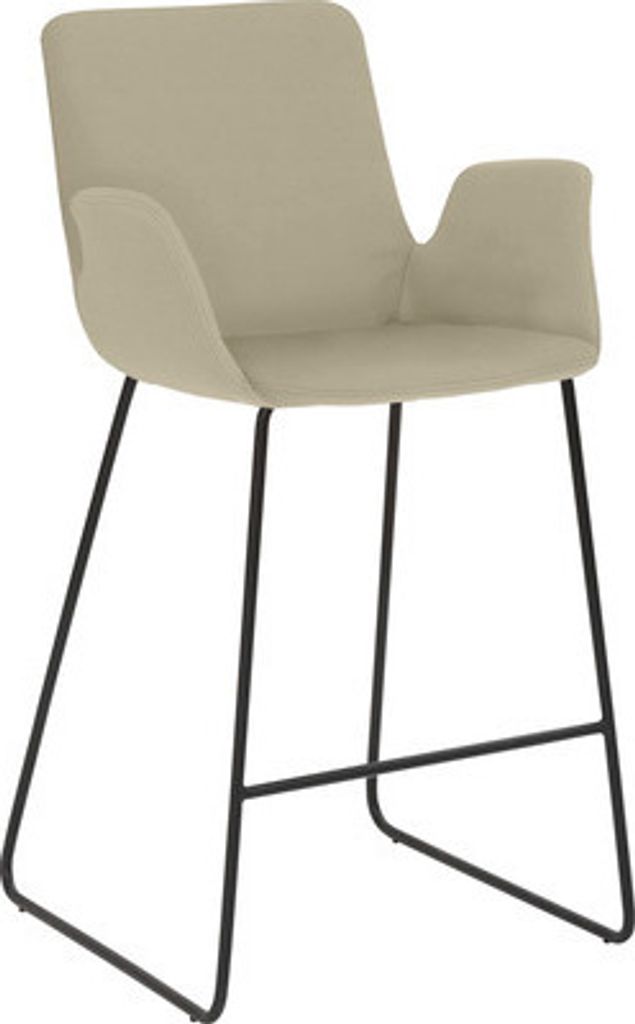 Barstuhl Mayer Sitzmöbel 1222 53 x 49 x 95 cm Stahl schwarz/taupe 1222_K3_30484