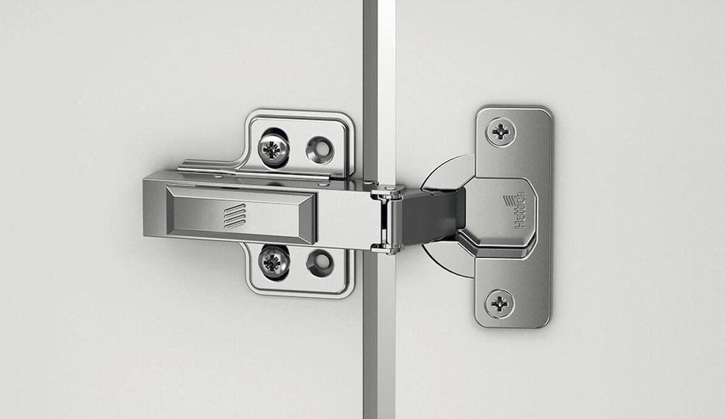 HETTICH Veosys TH 42 Topfscharnier aufliegend gedämpft ÖW 105° Edelstahl
