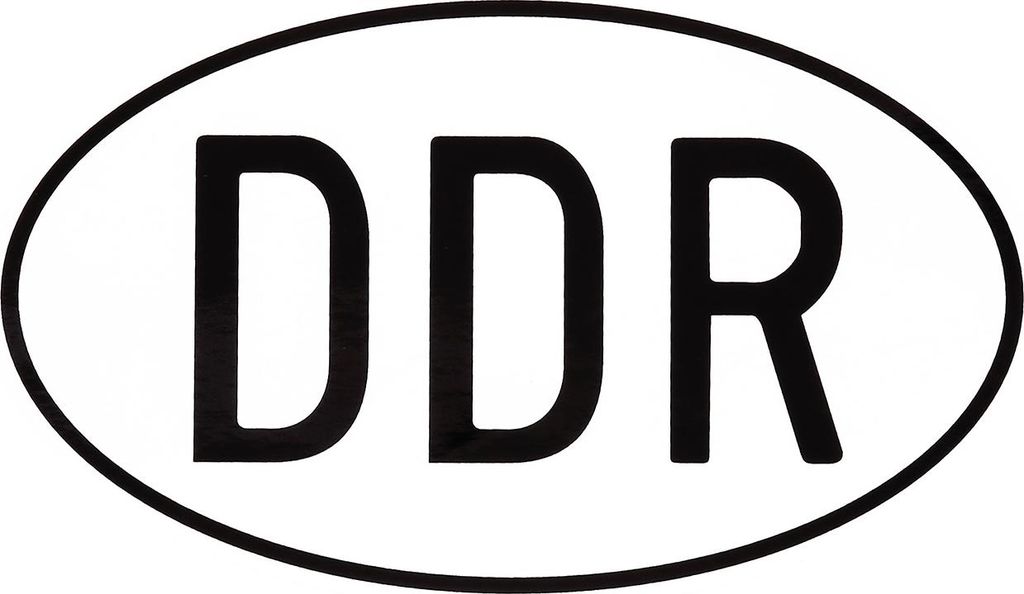 Aufkleber "DDR" 150x90mm, oval