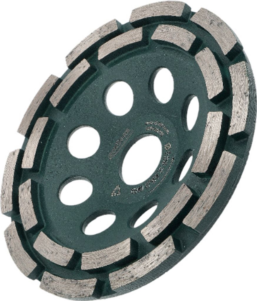 Gröne Diamantschleifscheibe 125 x 22,2 mm, 20-Schleifsegmente, Diamant-Schleifteller, Schleiftopf, Topfscheibe