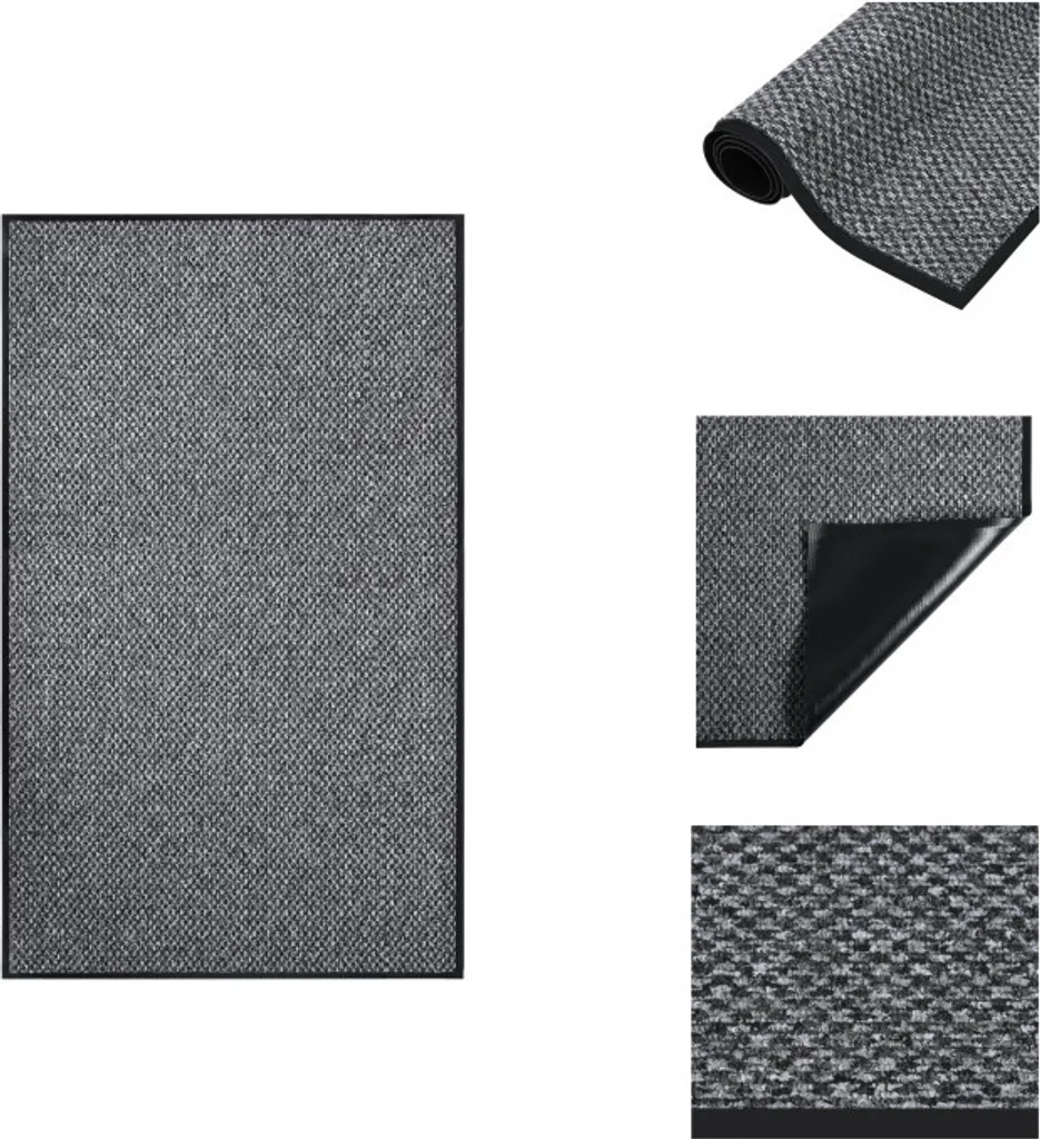 Tapis de sol pour entrée 90x150 cm - Paillasson gris contre la saleté