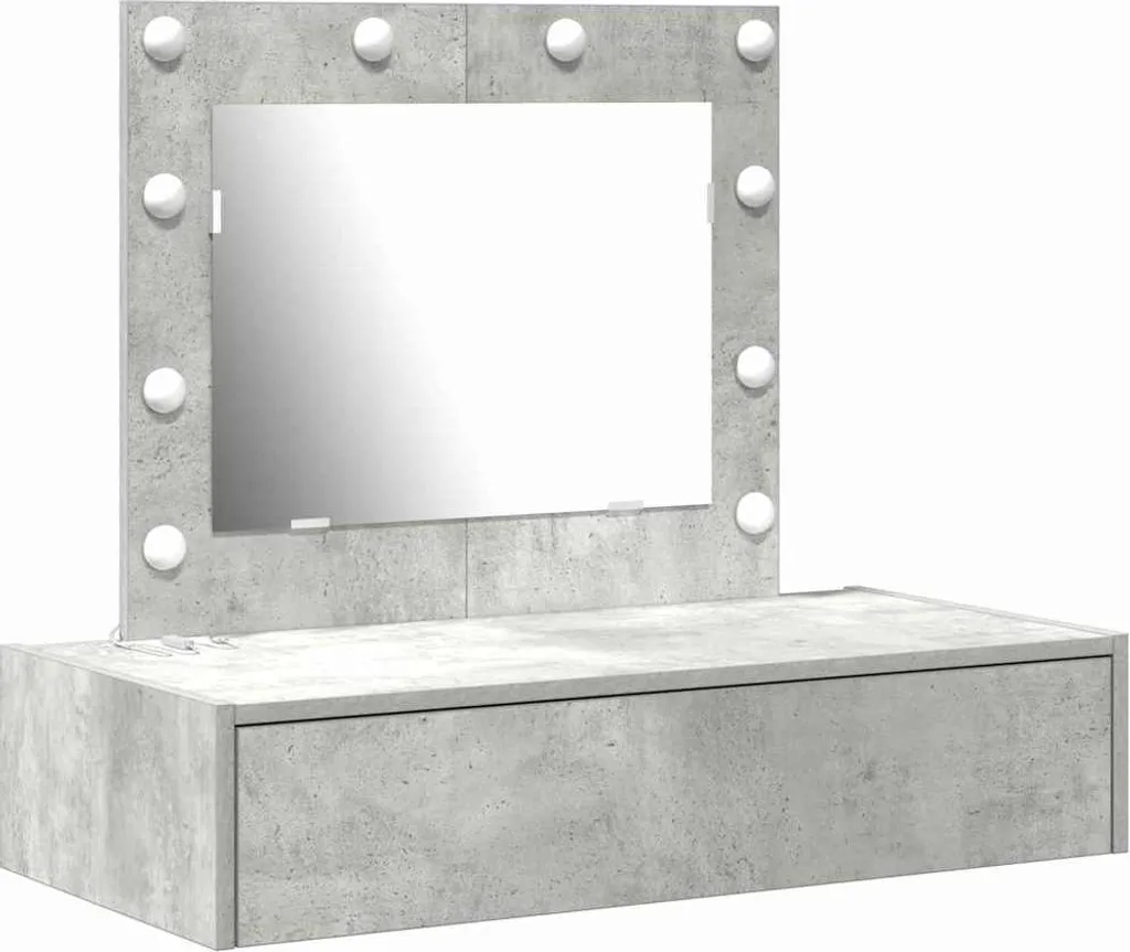 Mobile Trucco Grigio vidaXL 83x40 cm | Tavolo Toeletta Design Moderno