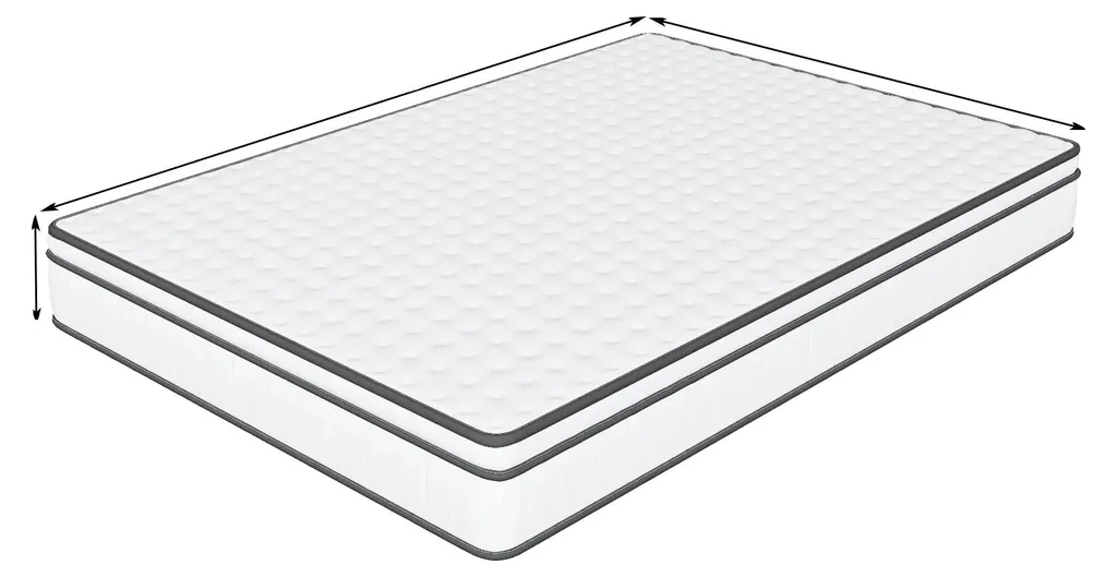 Matelas 140x190 idéal pour couple, ressorts ensachés et confort 25 cm