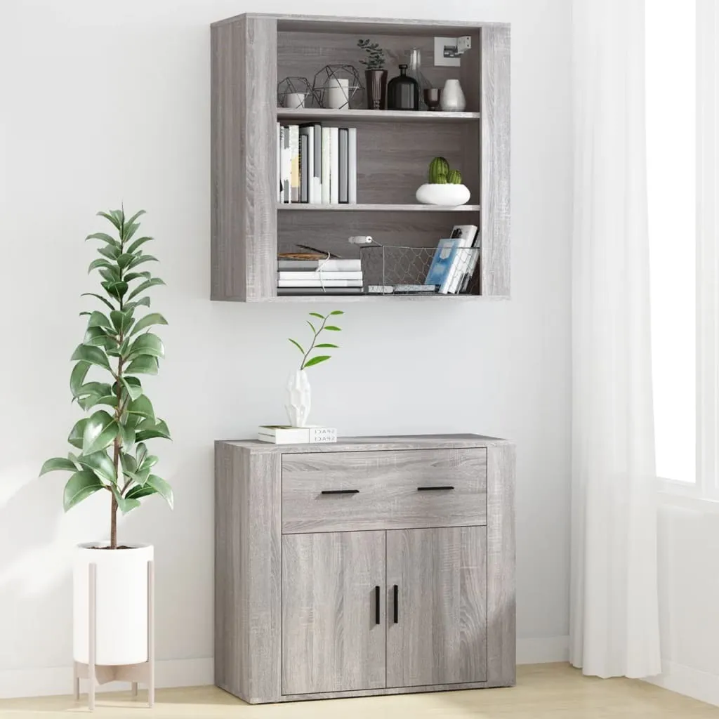 Novità! Armadio Muro 80cm Grigio Sonoma Best Möbel Cloris - Spazio Extra - 7