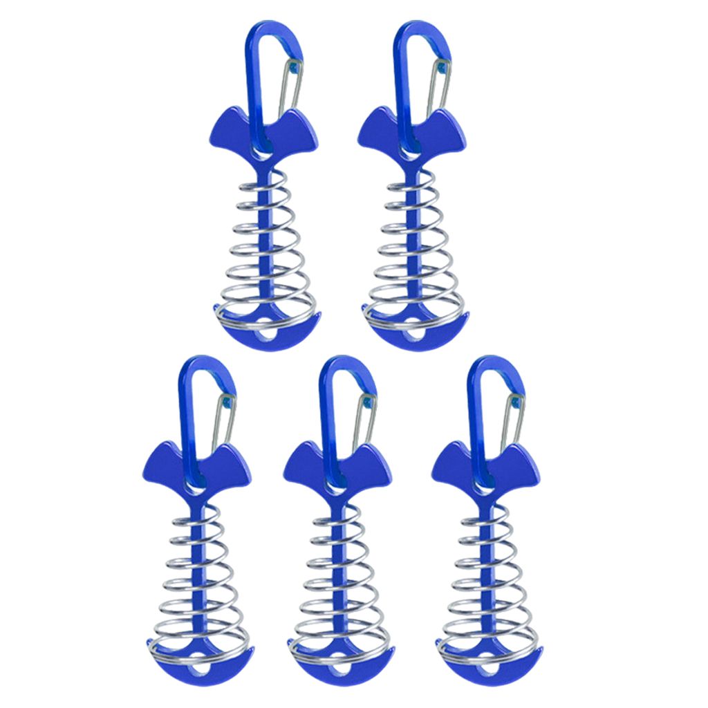 5 Stück Zeltfederschnallen, rostfrei, korrosionsbeständig, rutschfestes Design, Fischgräten-Zeltseilspanner, Kordelspanner