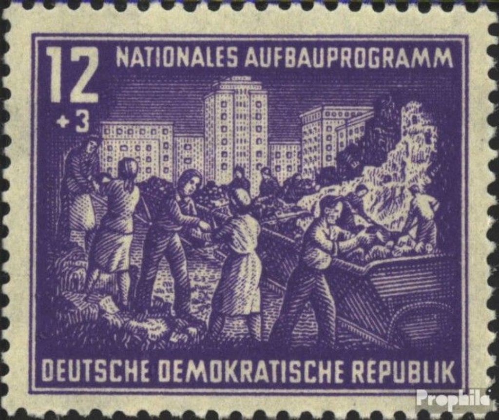Briefmarken DDR 1952 Mi 303 postfrisch Nationales Aufbauprogramm Berlin