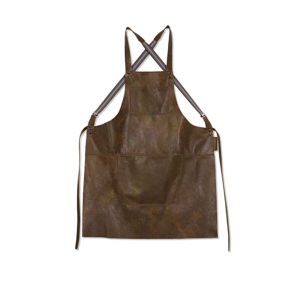 Schürze Suspender Leder, Farbe:vintage brown