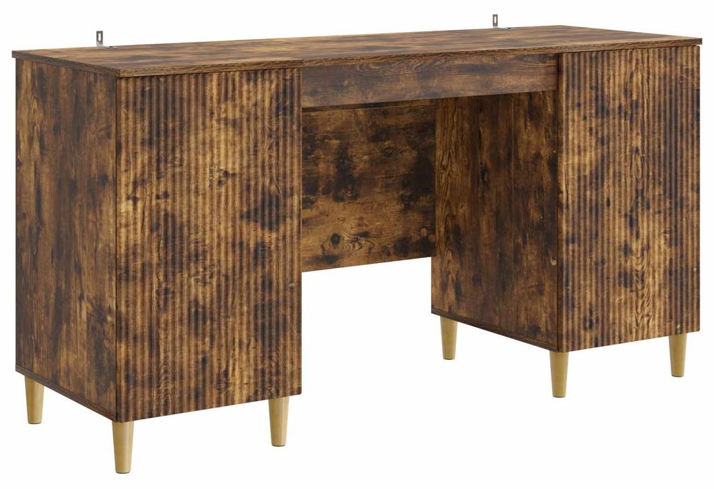 Maison Exclusive - Schreibtisch Geräucherte Eiche 142,5 x 50 x 75 cm Holzwerkstoff