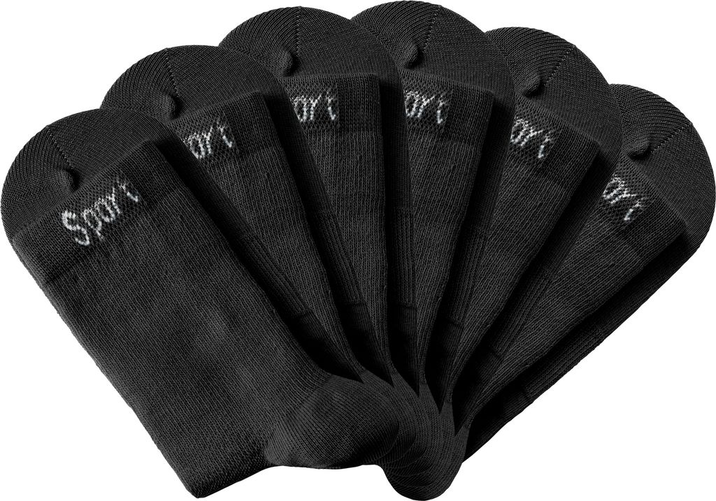 Bench Sportsocken 6 -teilig 6x schwarz Größe 43/46 Sockengröße