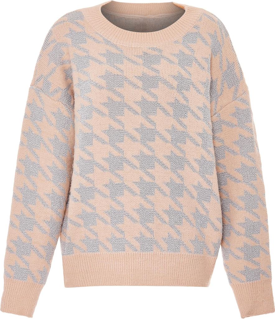 ebeeza damen strickpullover - rosa, M