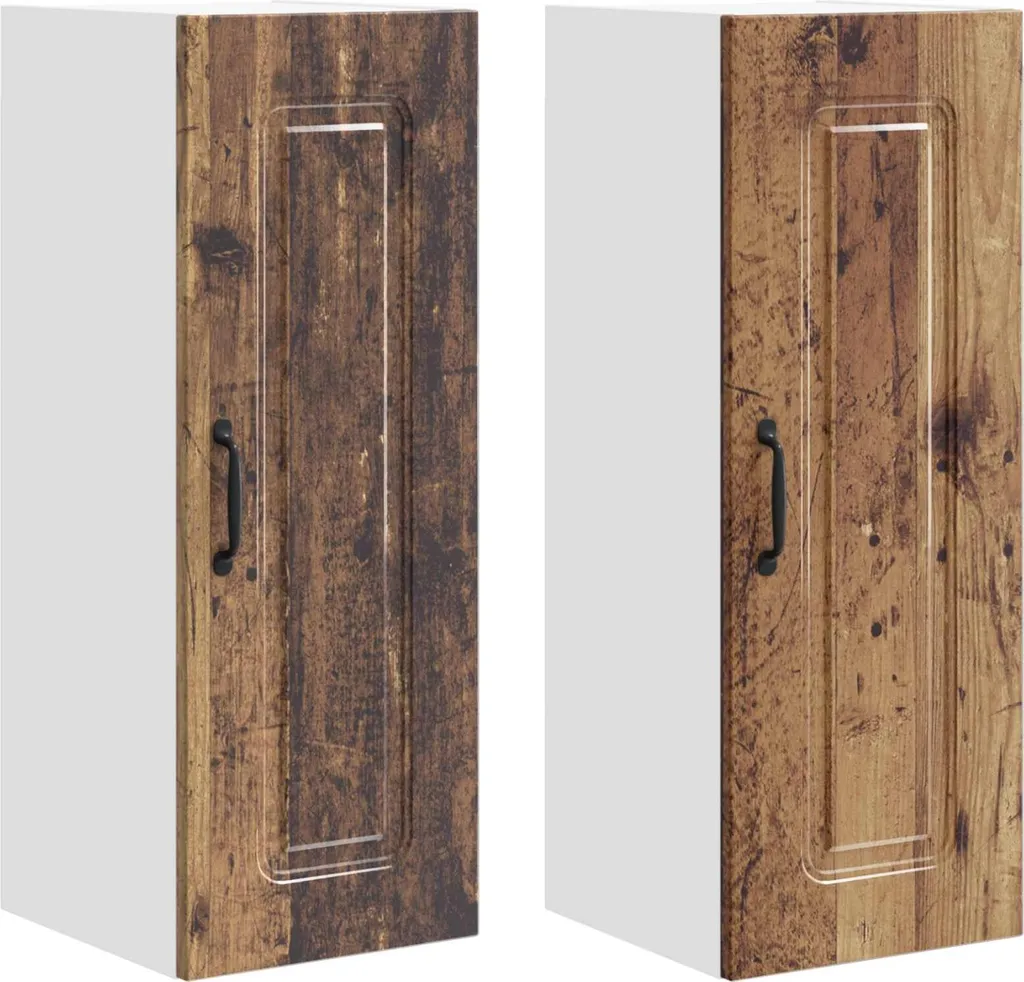 Set 2 Mobili Kalmar Legno Vecchio 30x80 cm | Arredo Cucina Ripostiglio
