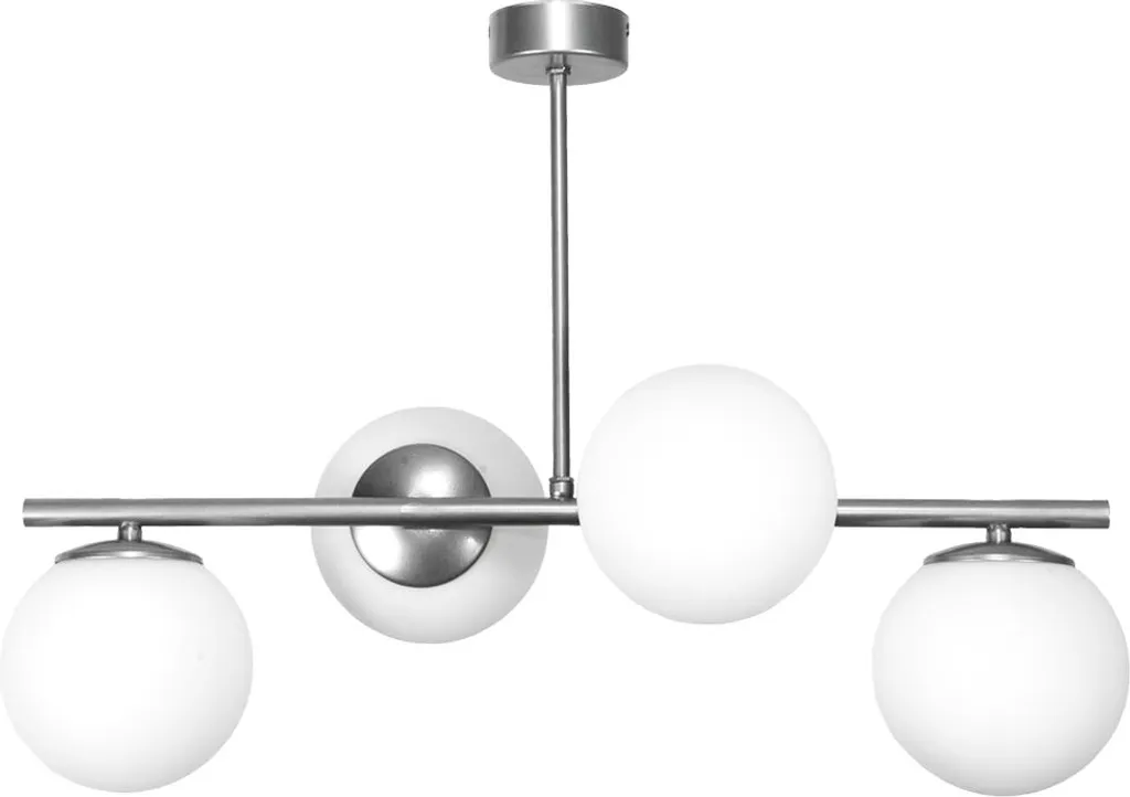 Suspension design en verre argenté Titan E14 pour éclairage d'intérieur