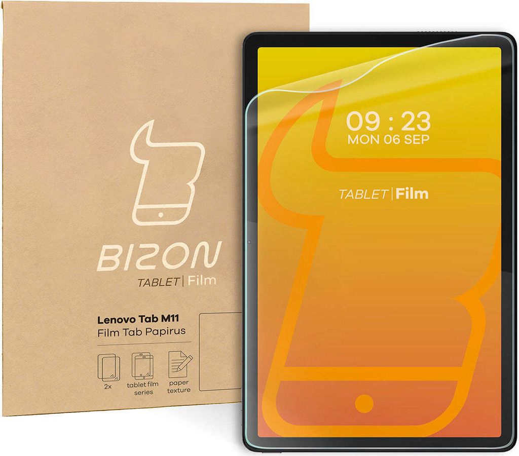 Folia imitująca papier Bizon Film Tab Papirus do Lenovo Tab M11 1 gen., 2 sztuki