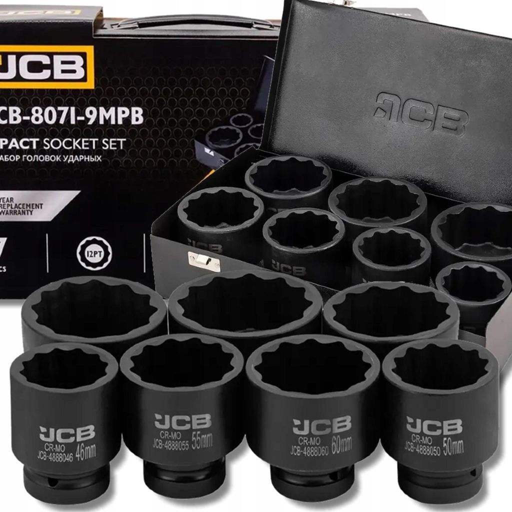 JCB Accessoires, Impact 12K, 1 inch, set van 7 stuks (46-75 Productafbeelding 