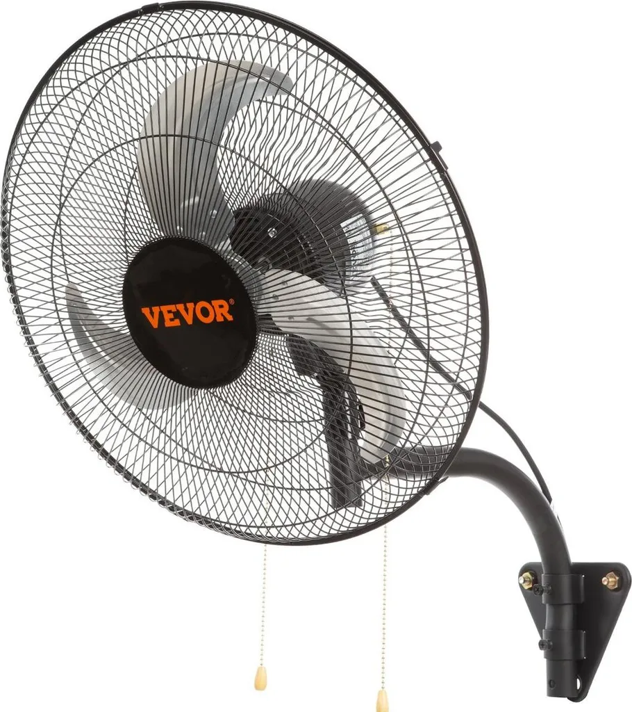 Ventilatore Muro Metallo 49cm - Ventilazione Forzata 3 Velocità Shop