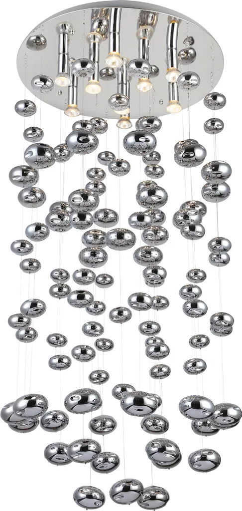 Plafonnier AMARILLO 9 Spots GU10 Dimmable - Éclairage Moderne Chromé