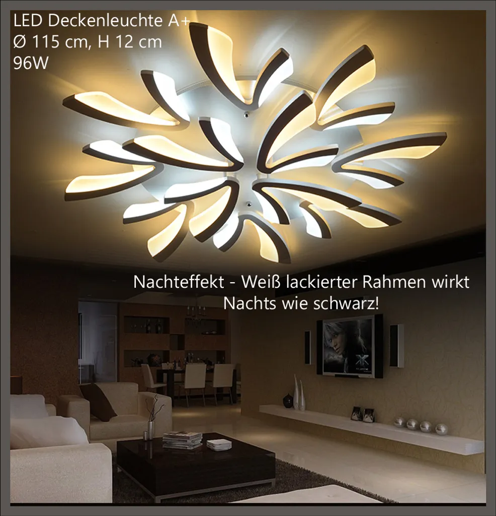 Plafonnier LED XW062White-12 avec Télécommande - Intensité Réglable - 4