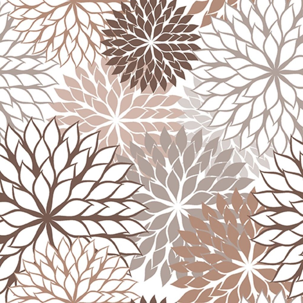 PAPSTAR Servietten 3-lagig, 40x40 cm taupe, "Floralies" | Folie (20 Stück)