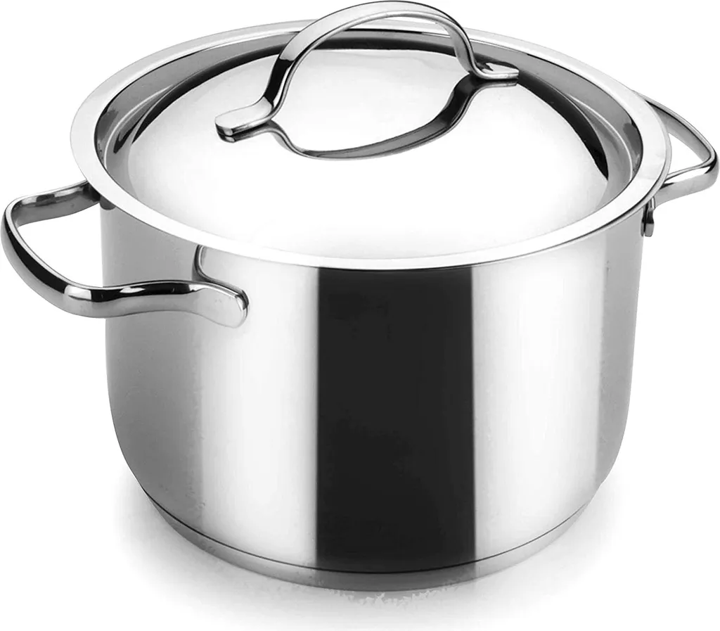 Pentola Lacor 32120 Basic 20cm Acciaio Inox Induzione con Coperchio