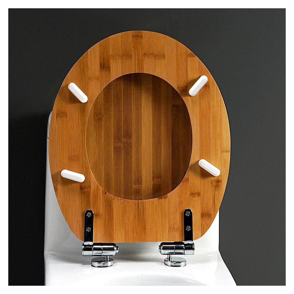 Ovaler Toilettensitz | Toilettensitzdeckel | Soft-Close-Toilettensitz mit Stoßdämpfer für Hotels, Edelstahlscharniere, leicht zu reinigen