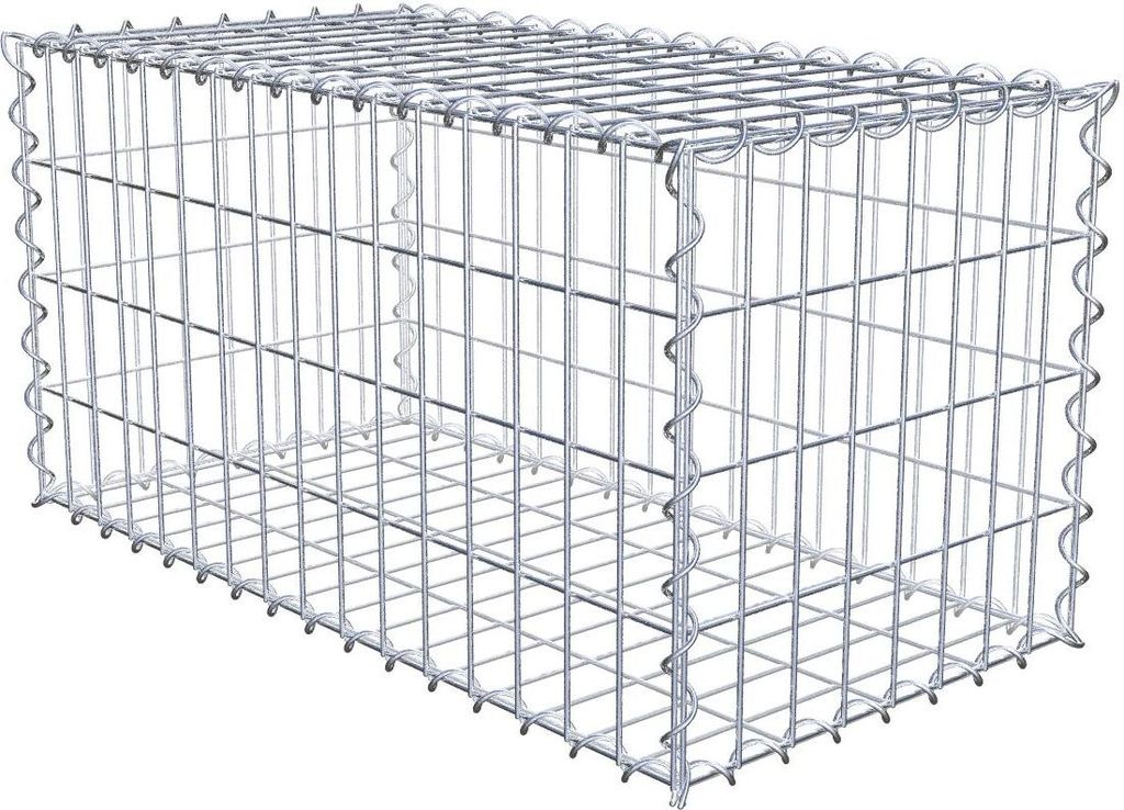 Gabione 80 cm x 40 cm x 40 cm (L x H x T), Maschenweite 5 cm x 10 cm, Spirale