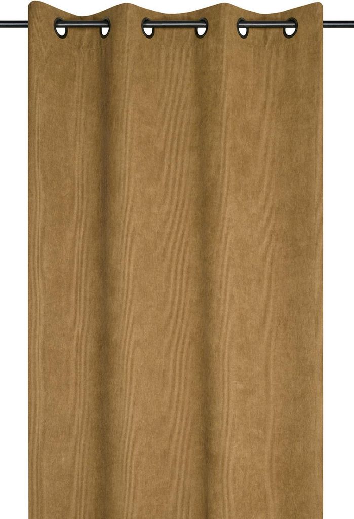 STOF | Gardine - 140x260 cm - Camel - Klassisch - Hochwertiger Cord - Verdunkelnd