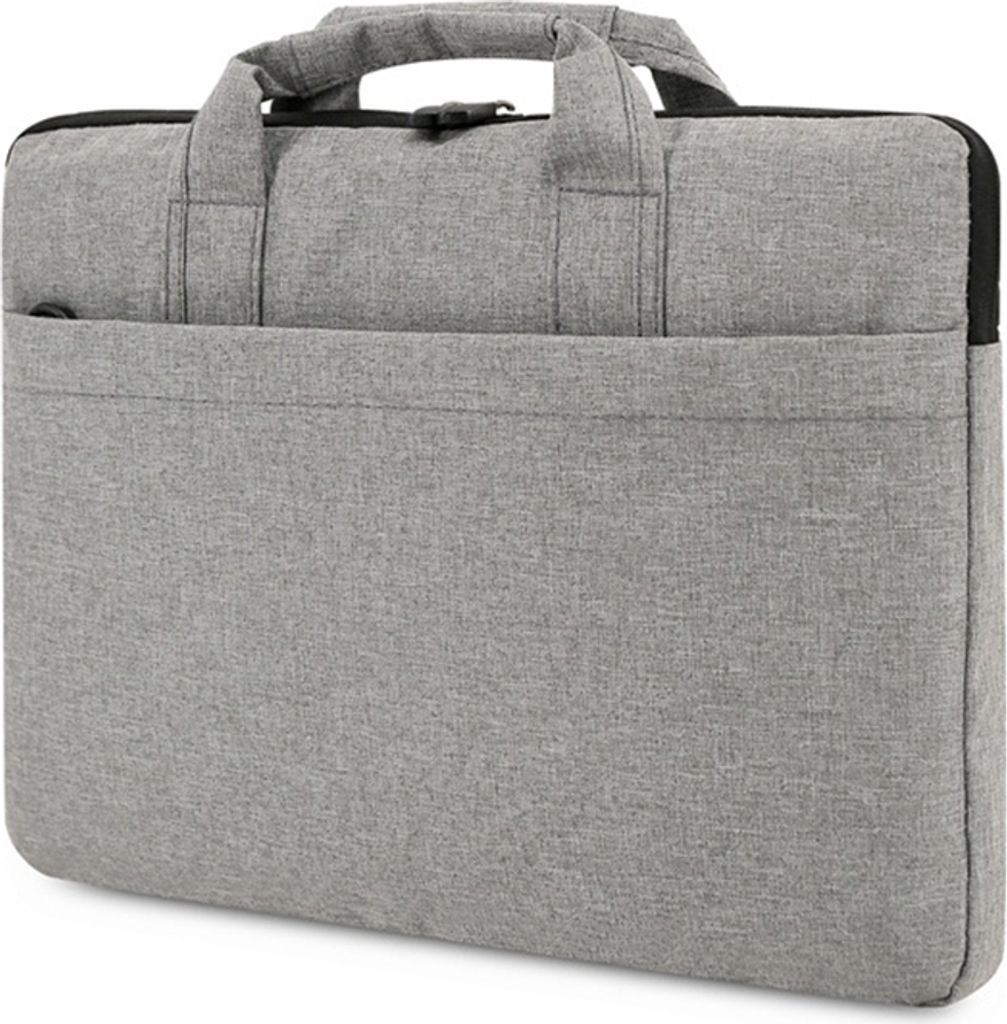 Tragbare Laptoptasche, stoßfeste Laptoptasche, Computertasche mit großer Kapazität, geeignet für Laptops bis 15,6 Zoll, Grau