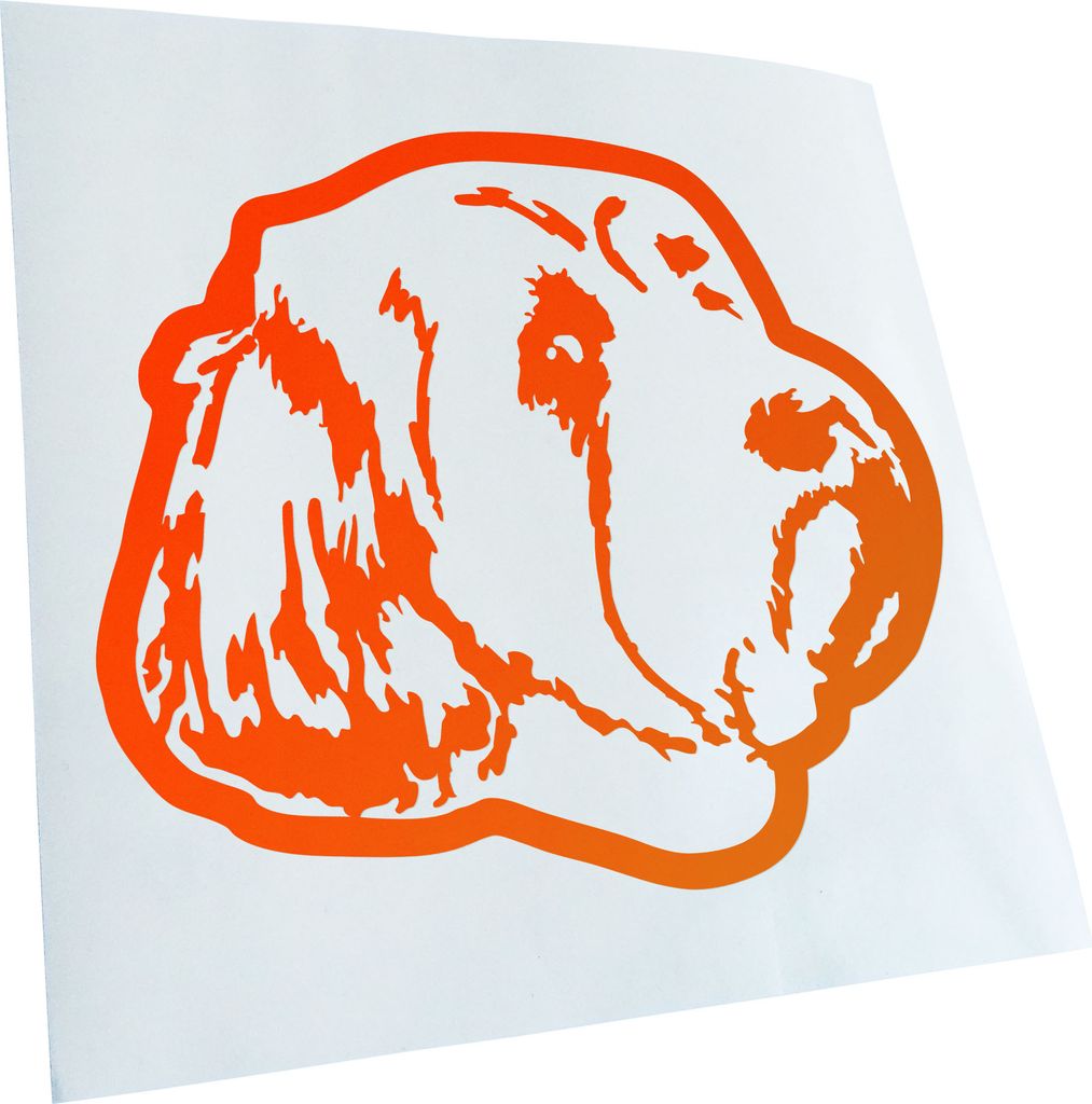Kiwistar - Autoaufkleber - tibetan terrier Hund - Neonorange - 40x33cm - Aufkleber für Auto, Laptop, Fahrrad, LKW, Motorrad mehrfarbig JDM Decal R...