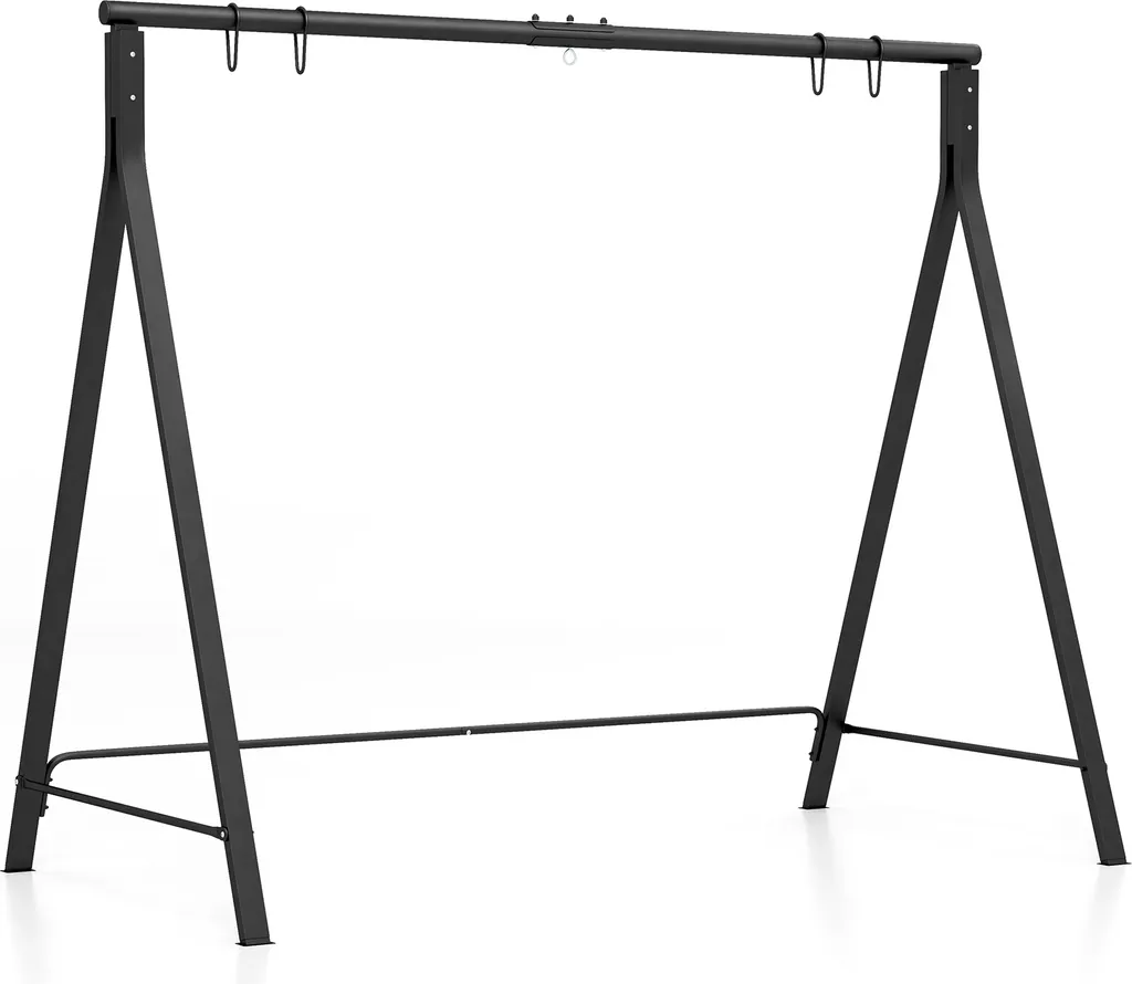 Support Balançoire Stable sans Fixation Murale Noir Capacité 160kg