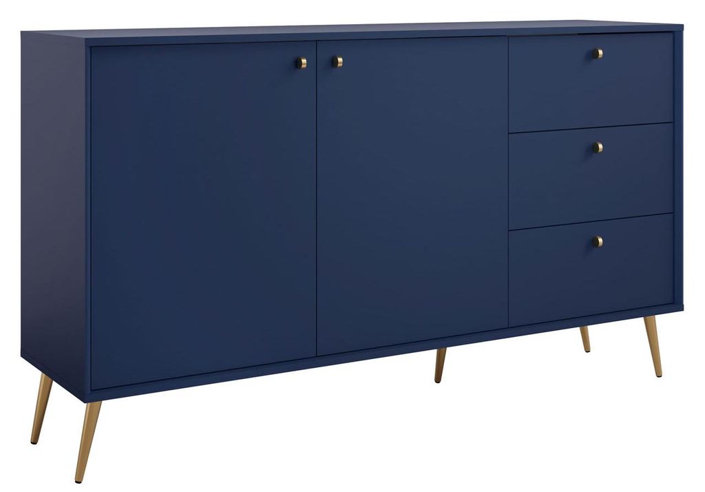 Sideboard Rose Kommode 156x40,5x89cm 2-türig Farbe wählbar,marineblau
