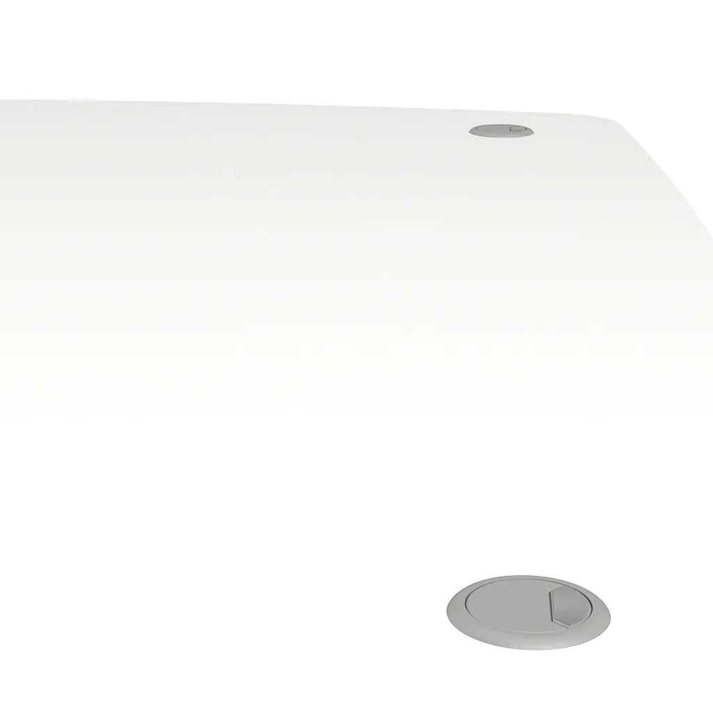 Bureau d'angle gain de place Prisme : 3 tiroirs & tablette blanc gris - 6