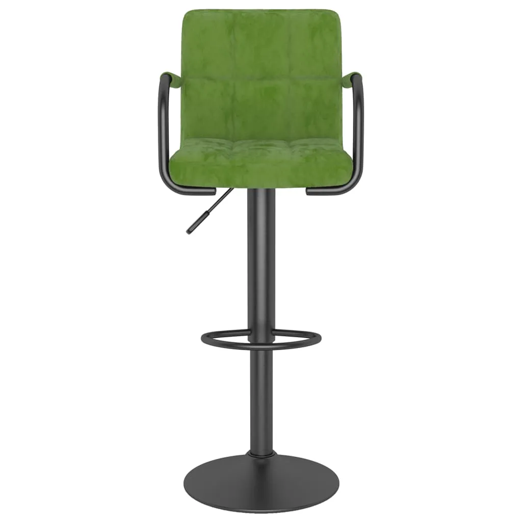 Tabouret de bar vert clair velours vidaXL : Stable et confortable - 3