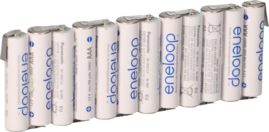 eneloop Akkupack 14,4V / 800mAh F1x12 Reihe mit Lötfahne Zelle AAA