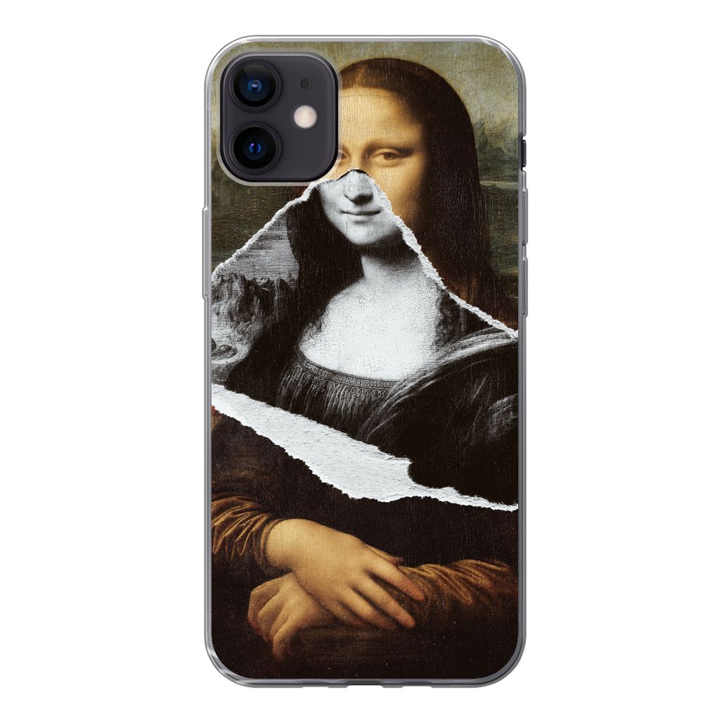 MuchoWow Handyhülle Schutzhülle Hülle für iPhone 12 mini Mona Lisa - Da Vinci - Kunst Silikon Softcase Handy Hülle - Bild