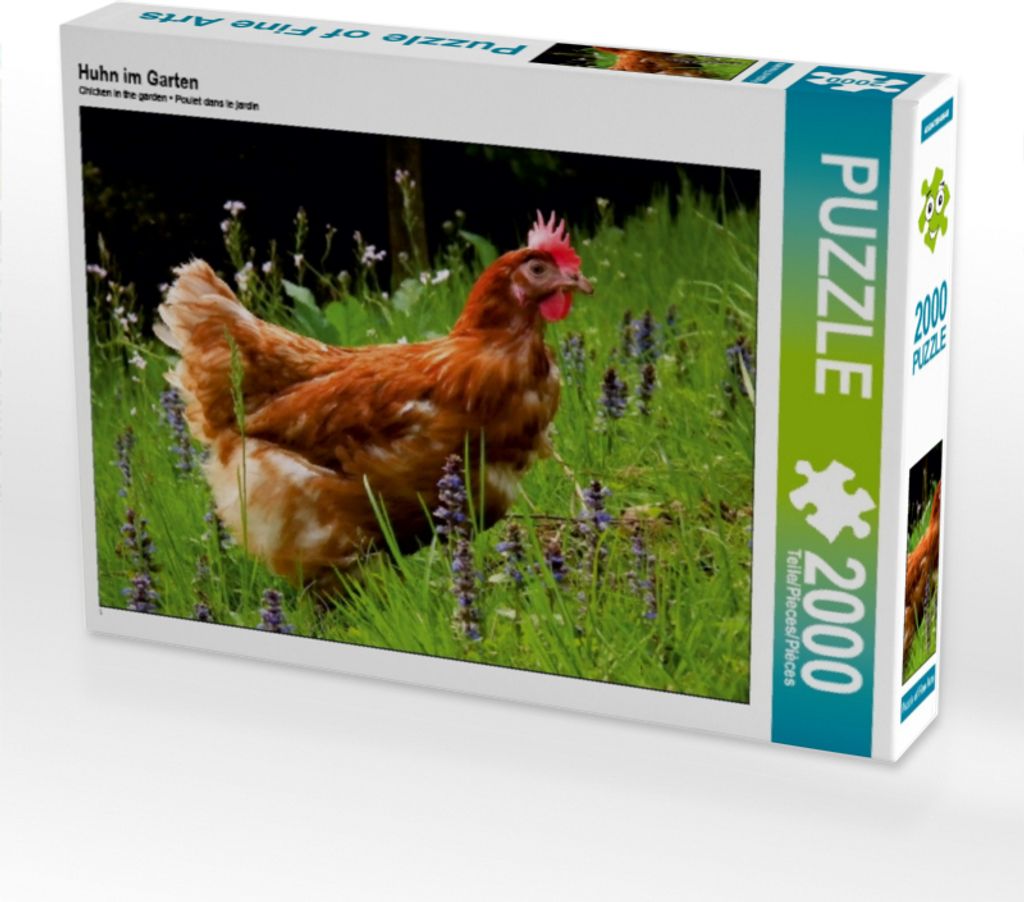 CALVENDO Puzzle Huhn im Garten 2000 Teile Puzzle quer | Produktbild 