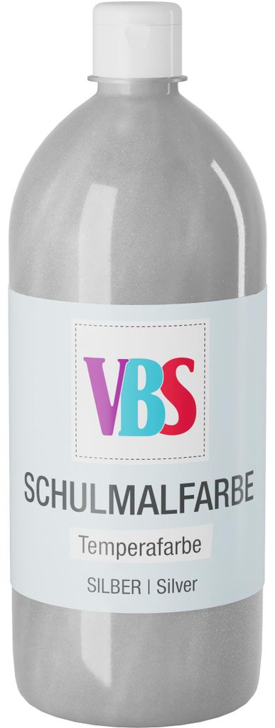 VBS Schulmalfarbe, 1000 ml Silber