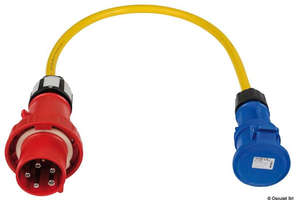 Vorgefertigter Adapter für 63A Steckdose und 32A Stecker - Osculati 14.416.32