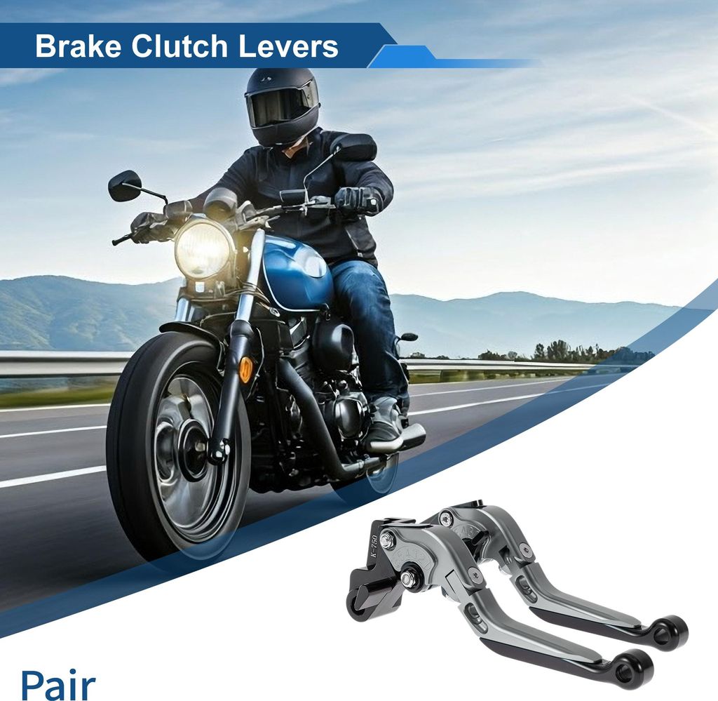 Kurze Lange Brems Und Kupplungshebel Für Kawasaki NINJA650R 09-16 Verstellbare Motorrad Lenker Bremshebel Aluminiumlegierung Titan Griff Schwarz Ende