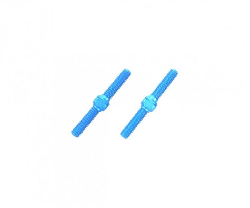 Tamiya 300054248 - Alu Li/Re-Gewindestangen 3x23mm (2) blau - Neu